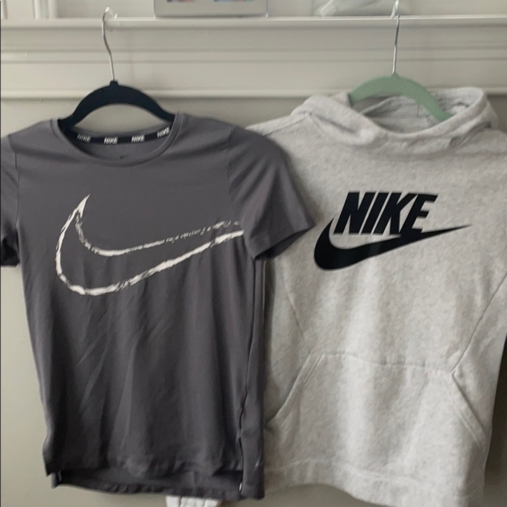 Nike Dry fit tee and hoodie